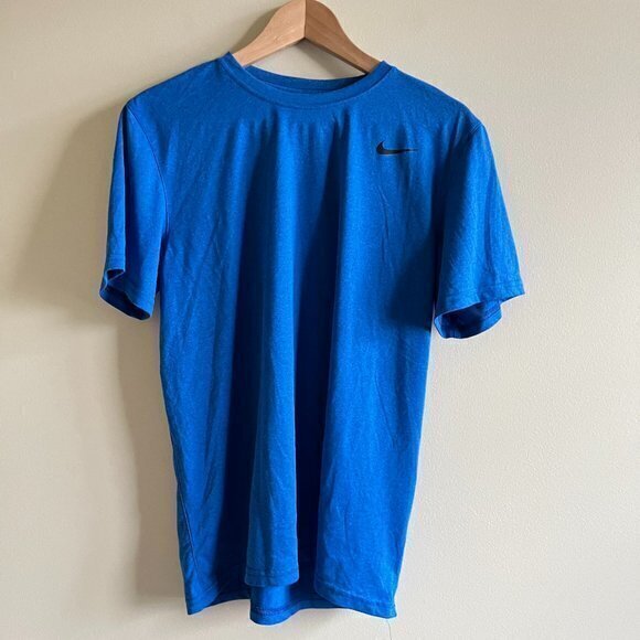 Nike Dri fit Athletic tee Shirt short sleeve Blue Mens Size M‎ Running - Picture 1 of 3